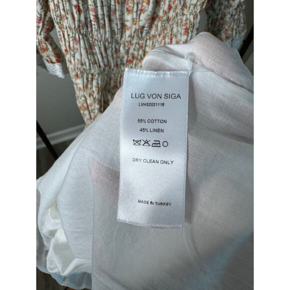 Lug Von Siga Elisa Smocked Midi Dress size 4 (36) - Picture 6 of 7